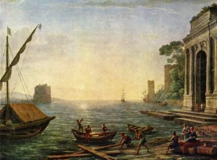 132. Морская гавань при восходе солнца (1674) — Клод Лоррен