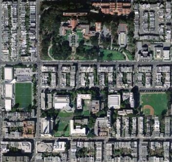 40. Спутниковое изображение кампуса университета Сан-Франциско