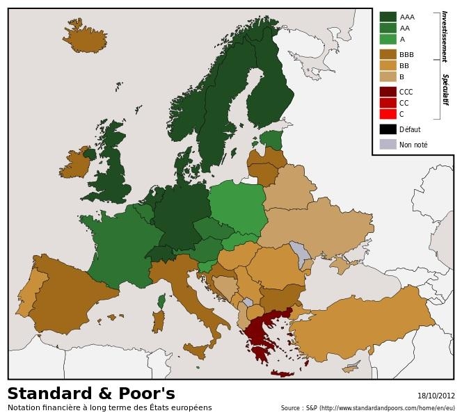 22. Кредитные рейтинги стран ЕС по версии агентства S&P
