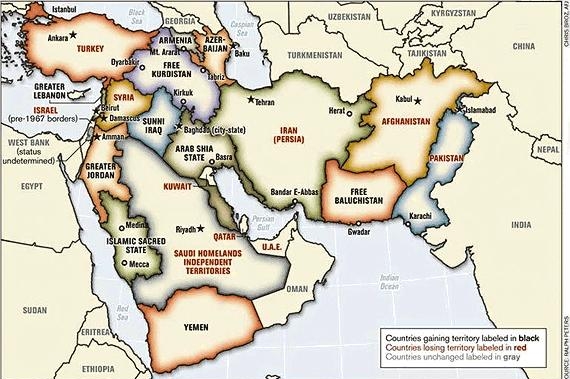 1.2 Карта Ближнего Востока