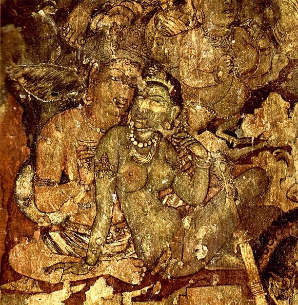 17. Древняя фреска из пещер Аджанта, относящаяся ко времени правления Гуптов