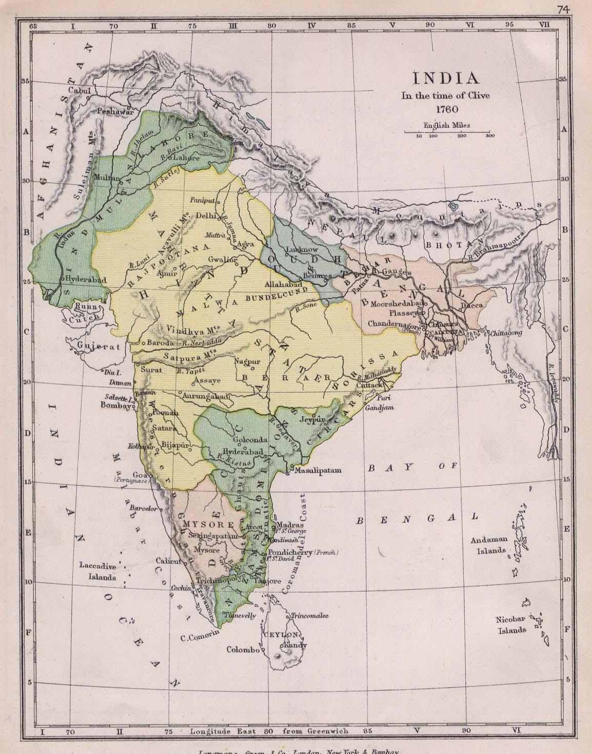 35. Индия в 1760 году