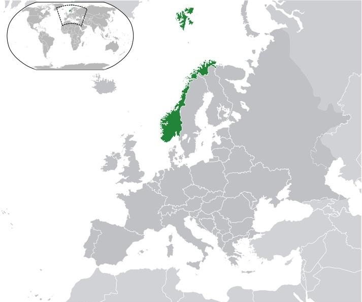 25. Норвегия на карте