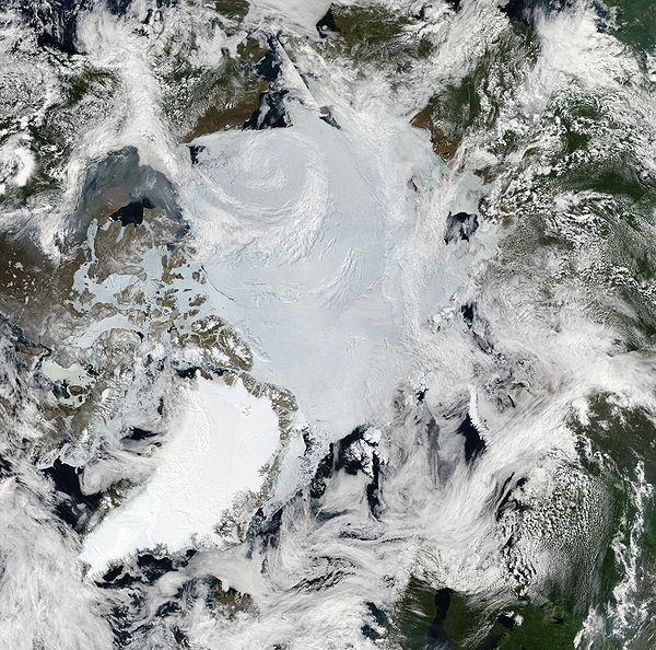 23. MODIS изображение арктического региона