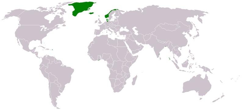 4. Датско-Норвежское королевство на карте
