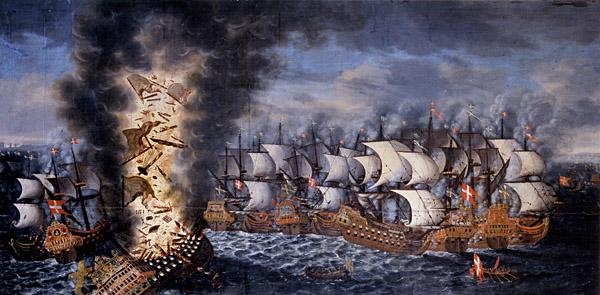 10. Битва Эланд между союзными датско-норвежский - голландский флот и шведского военно-морского флота, 1 июня 1676 года