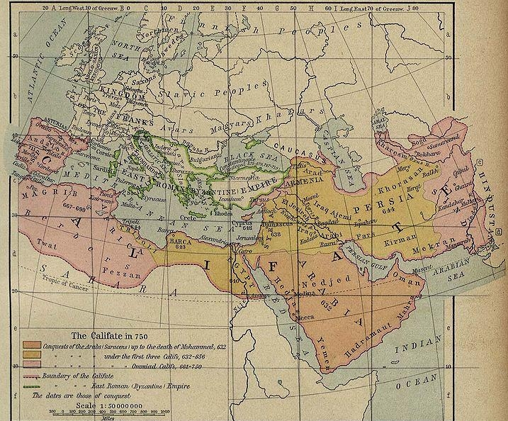 9. Арабский Халифат в 750 году