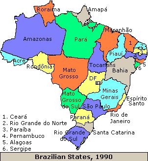 6.8 Регионы Бразилии с 1990 г