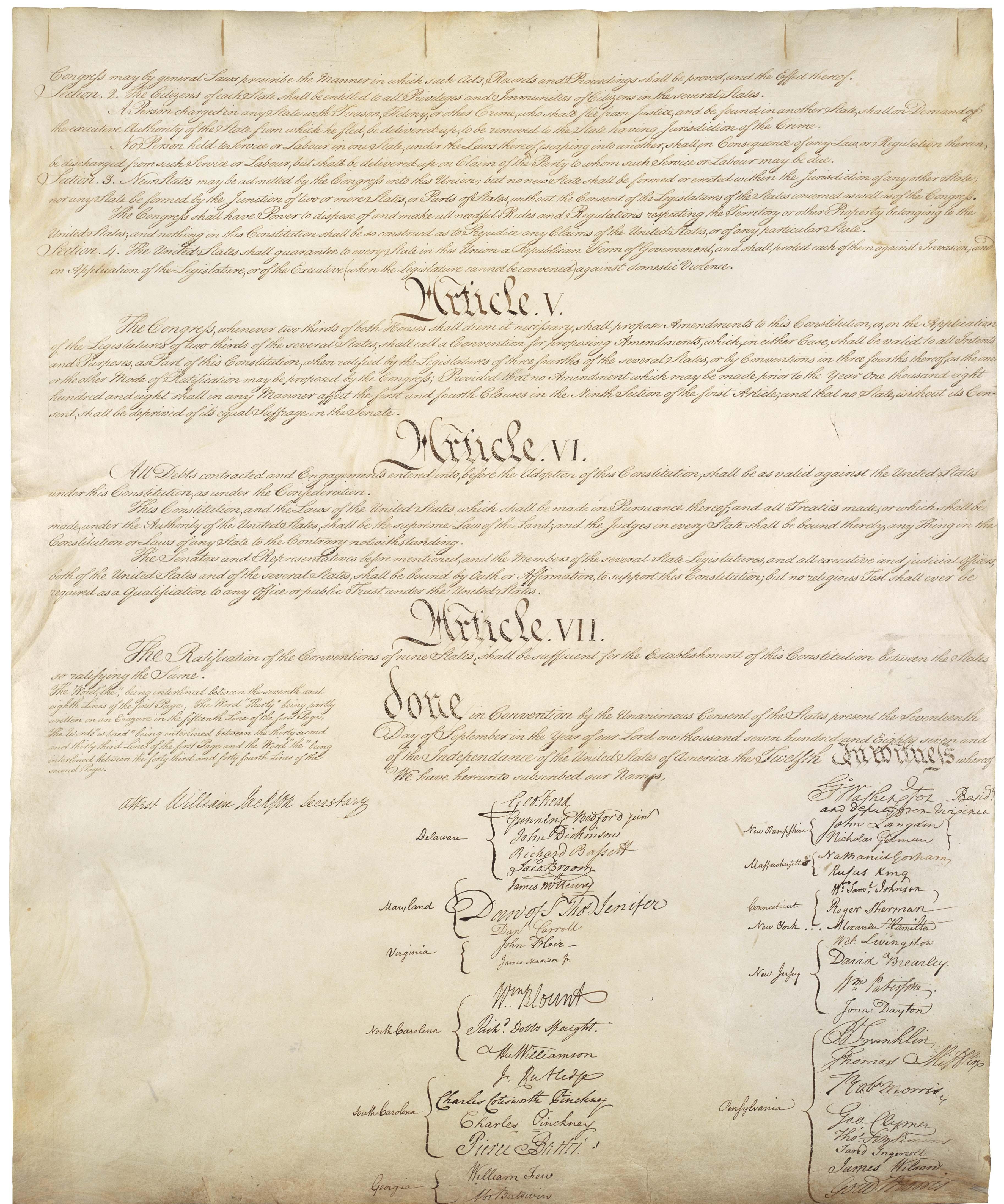 2.7 Текст Конституции 1787 США