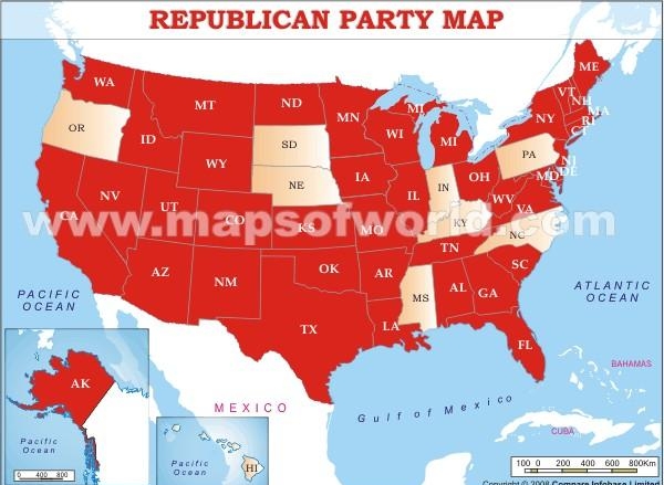 3.34 Карта Республиканской партии