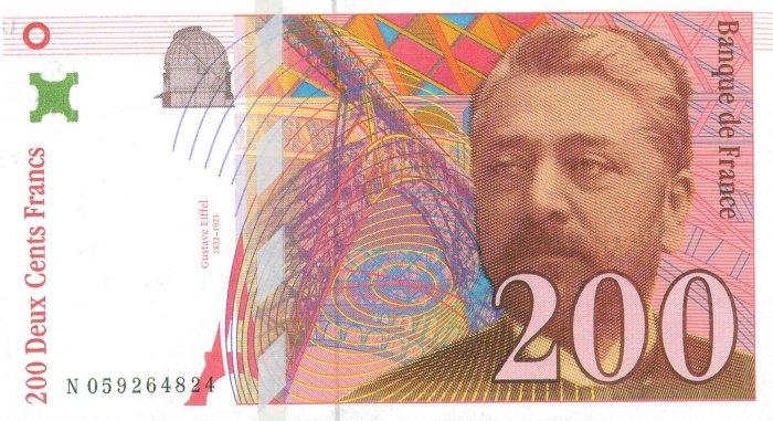 Банкнота 200 франков