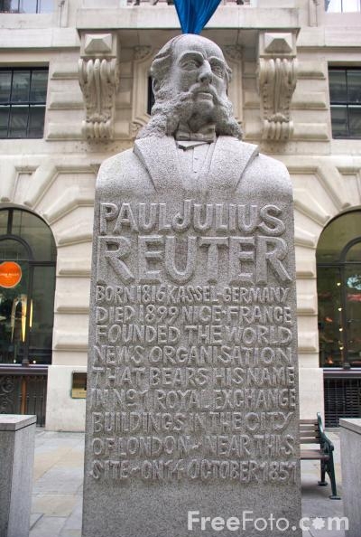 Памятник основателю информационно-финансового агентства Reuters, Лондон