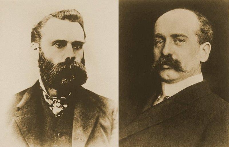 Основатели Dow Jones - Чарльз Доу(1951-1902) и Эдвард Джонс(1856-1920)