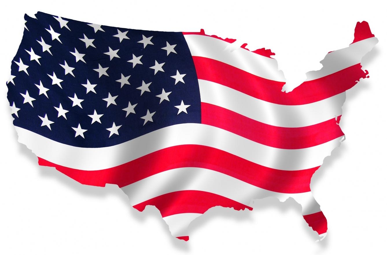 Флаг США в виде федеральныхокругов США