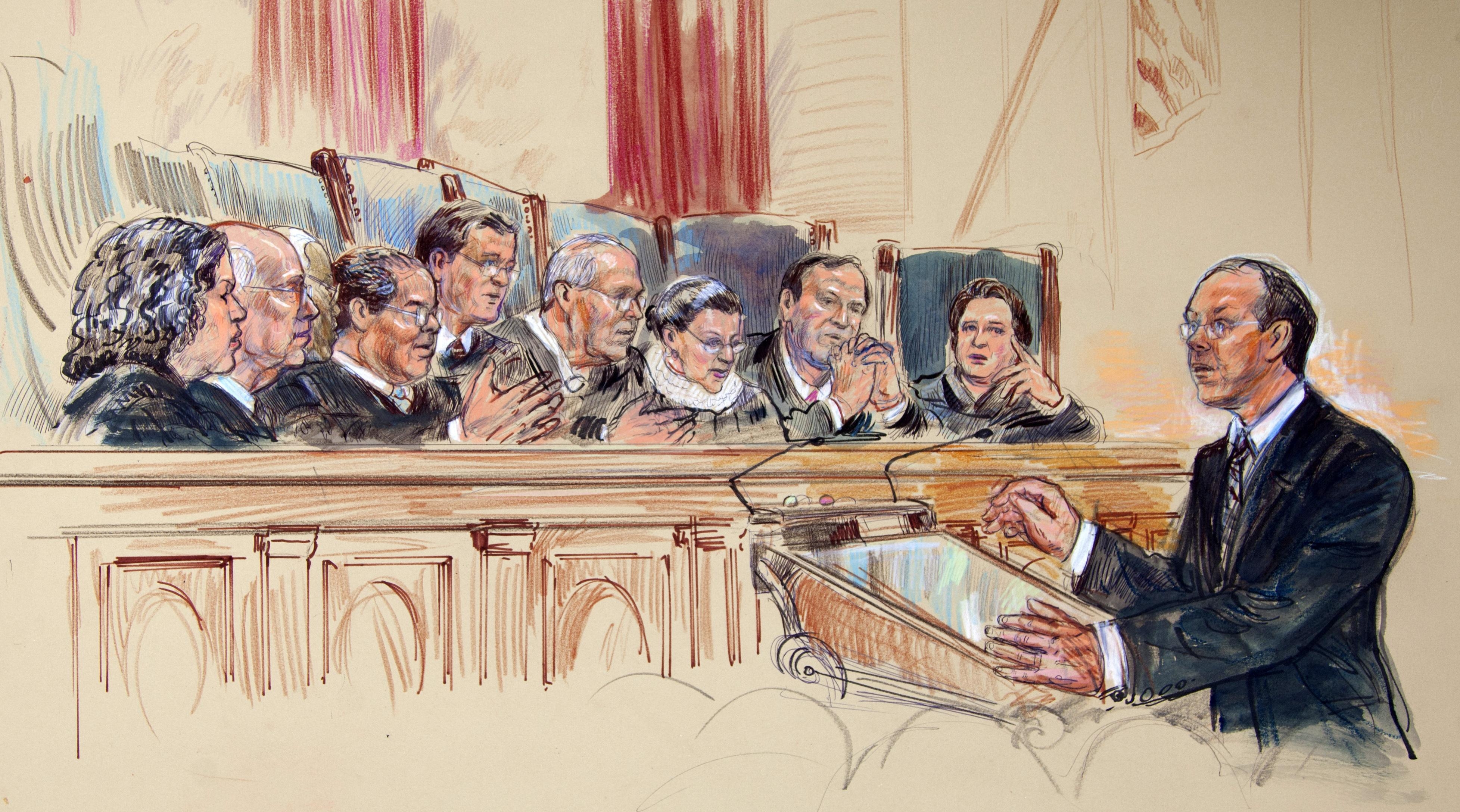 Выступление свидетеля на суде Верховного федерального суда США