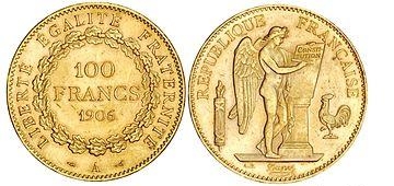 Французские монеты времён Французской валютной системы