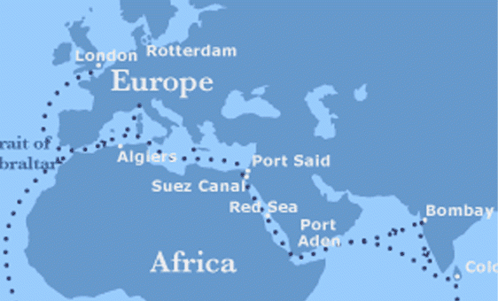 Путь в Европу через Суэцкий канал