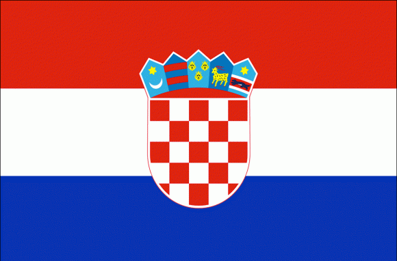 Флаг Хорватии страны в ЕВС