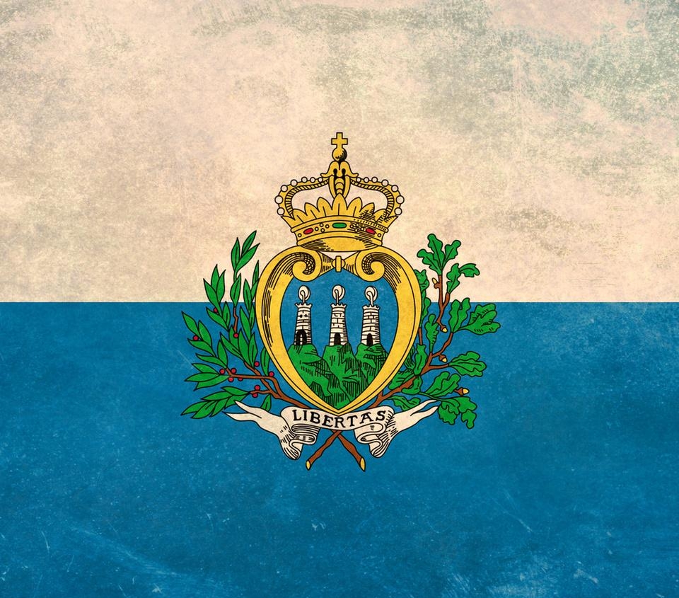 Флаг Сан-Марино, страны принявшей соглашение от ЕВС