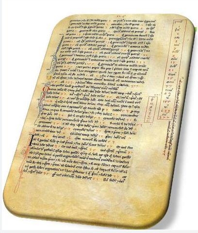 Страница из Книги Абака (1228 г_) - главного труда крупнейшего математика Европы в средние века Леонардо Фибоначчи (1170-1250)