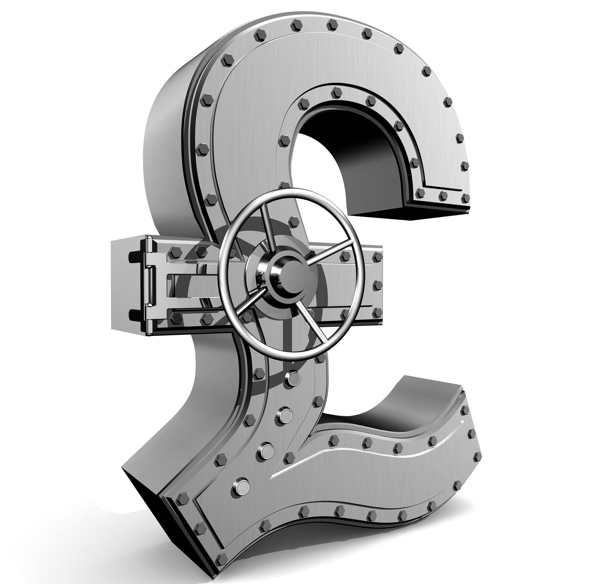 Сейф в виде знака евро, как символ кредитных рисков