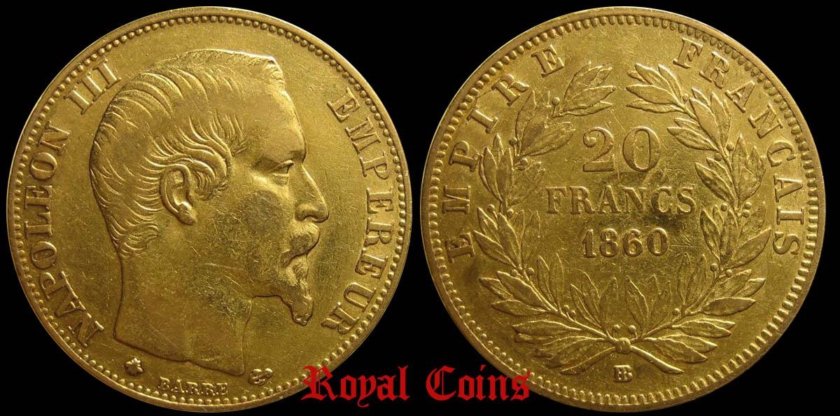 Золотые монеты времен Наполеона 3