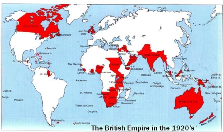 Британская империя в 1920 г.