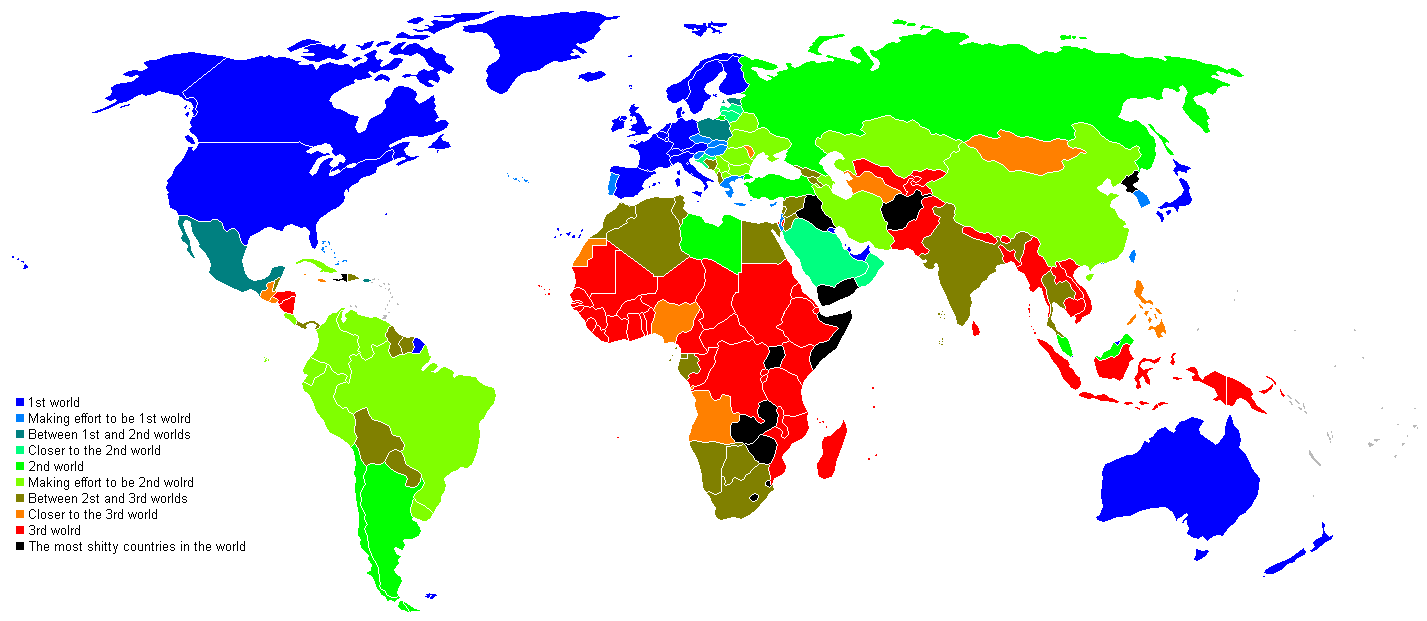Распределение стран мира по уровню развития