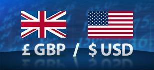 Флаги США и Великобритании с валютами