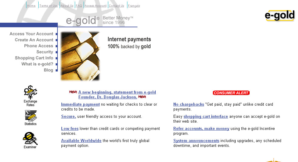 деньги в системе e-gold