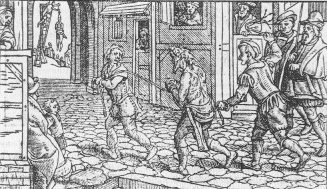 телесные наказания бродяг в 16 веке_