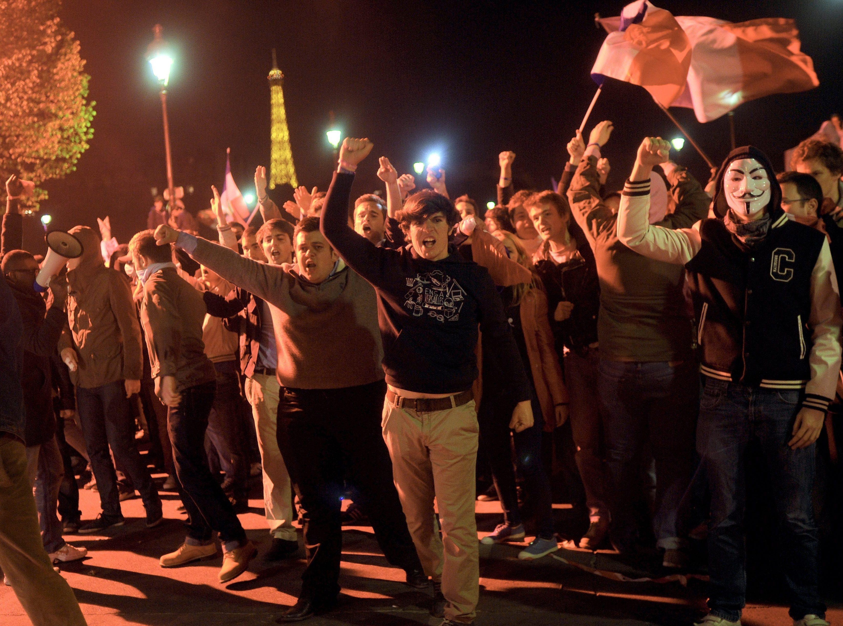 акция протеста в Париже