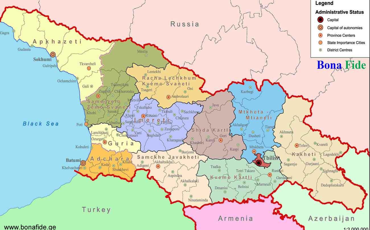 карта Грузии