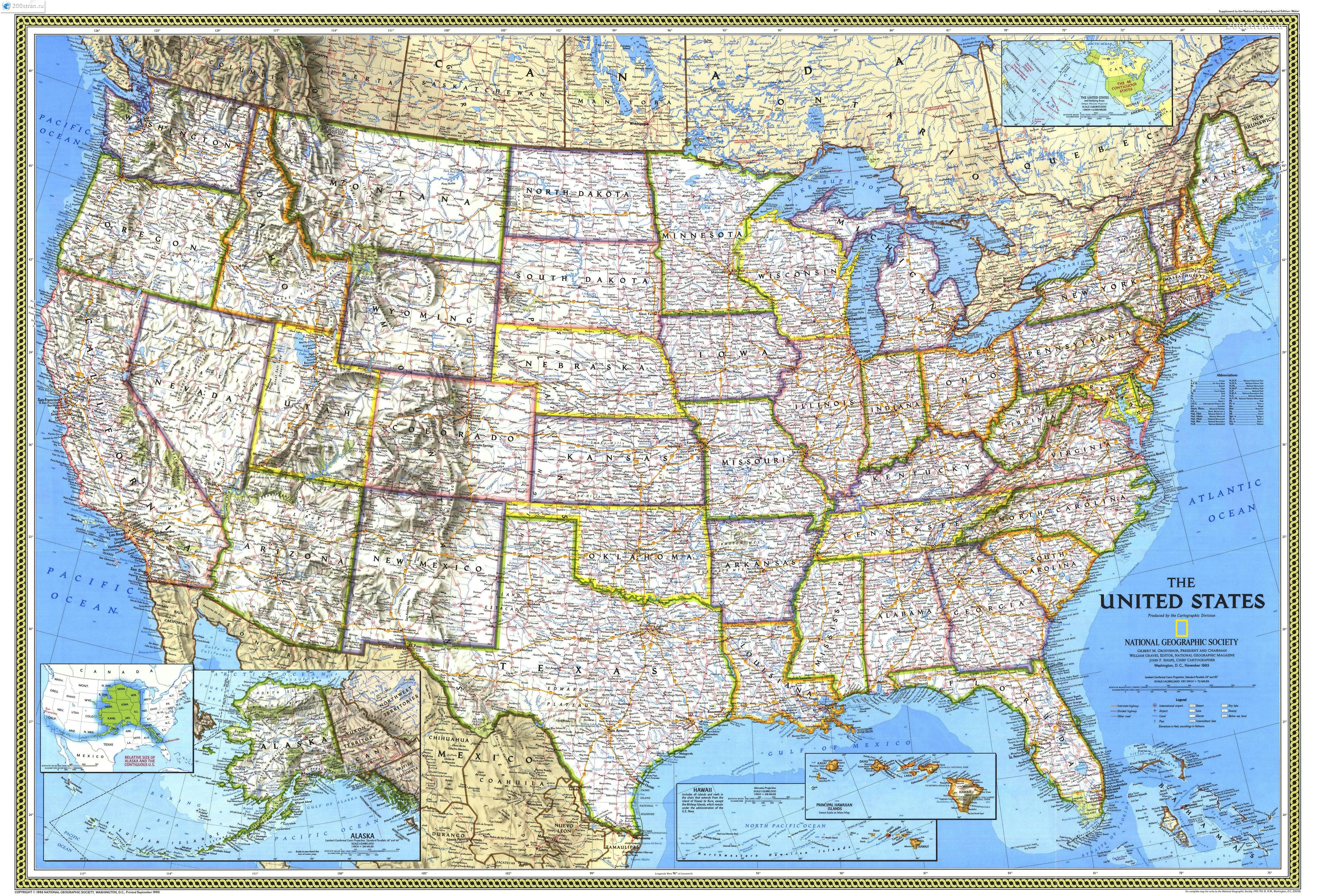США карта