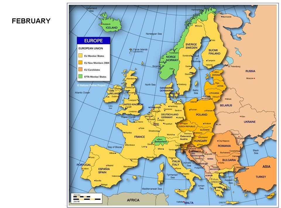 Европейский союз на карте