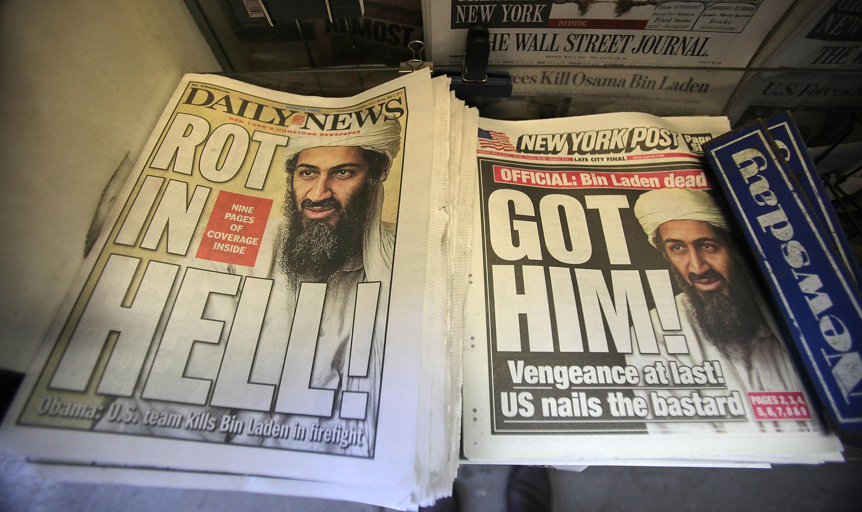 газеты с сообщением о ликвидации бен Ладена
