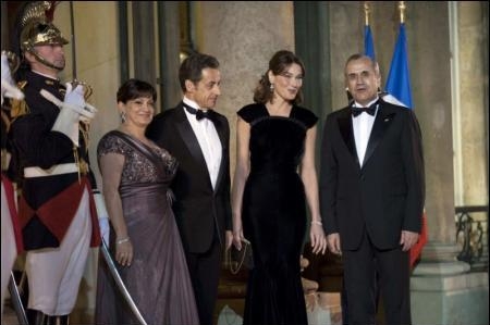 4.8 Вафа Сулейман, Николя Саркози, Карла Бруни и президент Ливана Мишель Сулейман (16 марта 2009)