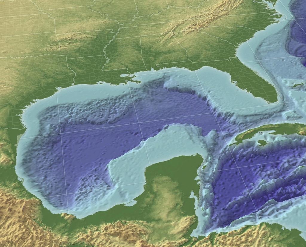 Мексиканский залив в 3Д