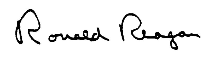 6.1 Подпись Рейгана
