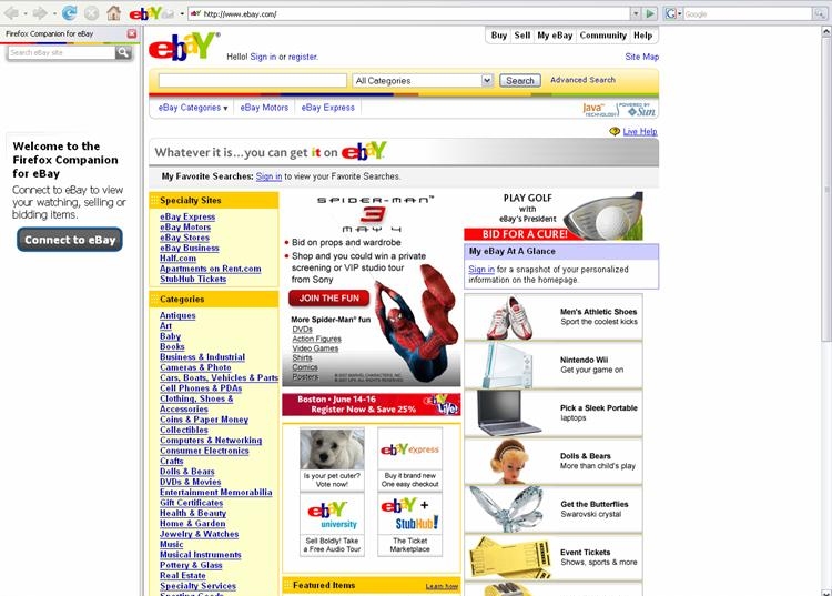 1.7 Интернет страничка ebay