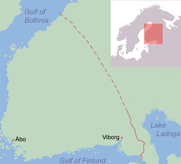 7. Граница между Швецией и Великим Новгородом по Ореховскому договору 1323 года