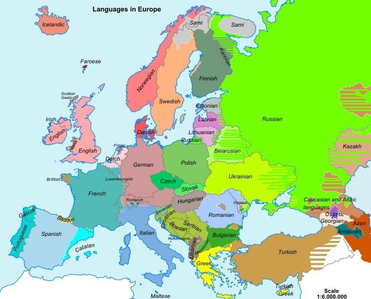 Лингвистическая карта Европы