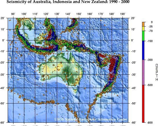 41. Сейсмическая карта Австралии