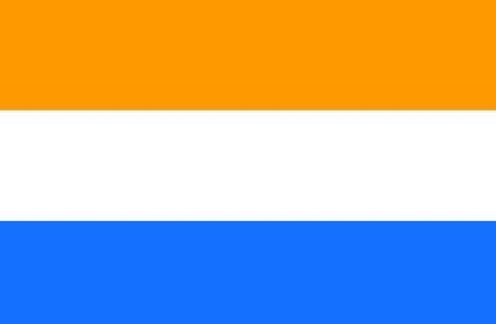 4. Флаг восставших Нижних стран — оранжевый, белый и голубой цвета