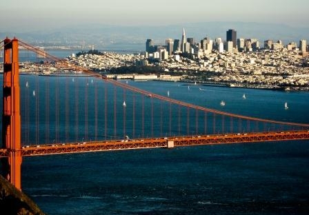 30. Сан - Франциско с Headlands Марин, с моста Золотые ворота на переднем плане
