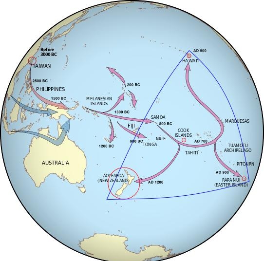 12. Карта миграций в Полинезии