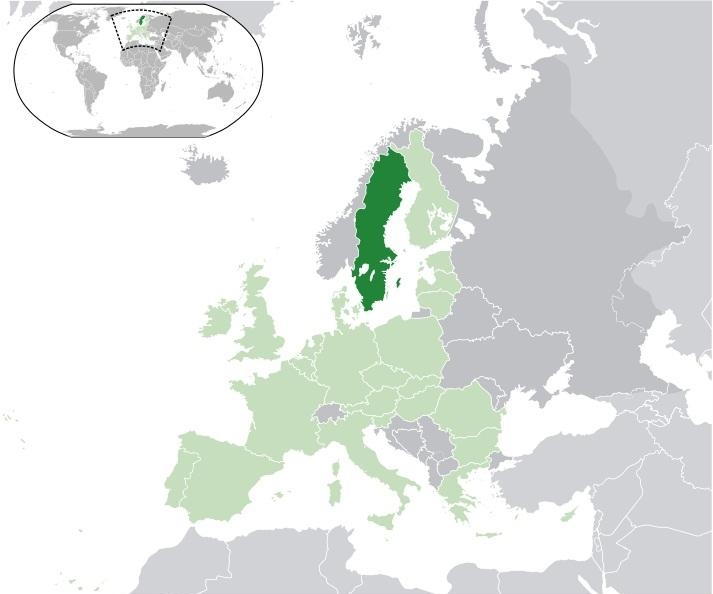 3. Швеция на карте