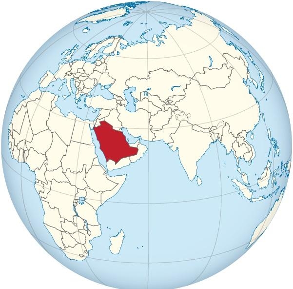 3. Саудовская Аравия на карте мира