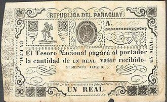 10.5 1 реал 1865 г.Парагвай