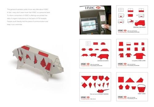 20.1 Фигурки оригами рекламируют услуги банка HSBC для физических лиц